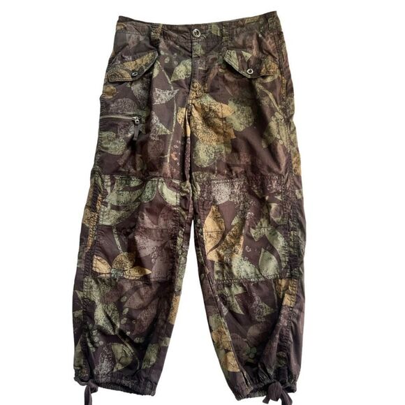 Anthropologie Women's RIPLEY Moss Utility Camouflaged Brown Green Pants sz 25P - Picture 1 of 14